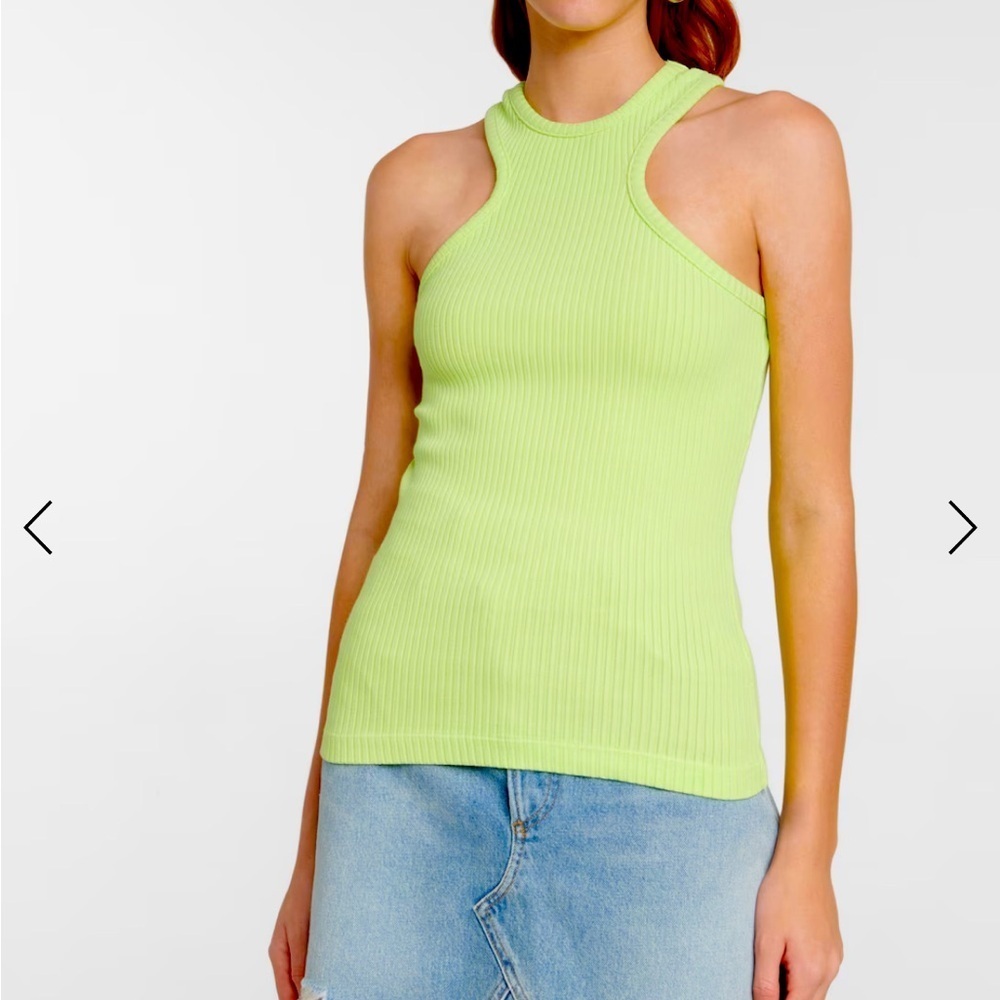 AGOLDE | Bea Jersey Tank Top | Lime Green | Size Medium